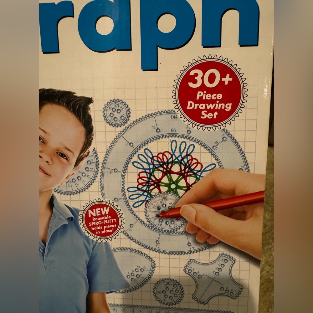 Hasbro Spirograph 30-Piece Drawing Set - Red and Blue
